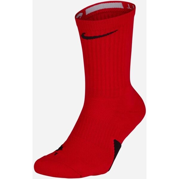 nike calze da pallacanestro elite crew rosso e nero unisex sx7622-657 s