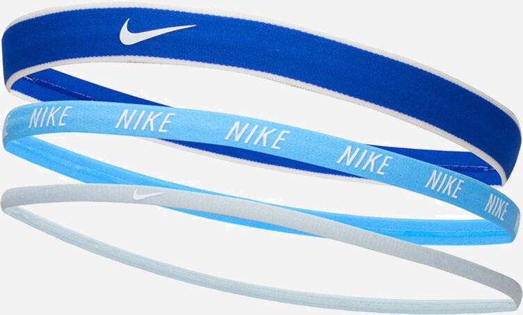 nike set di 3 fasce per capelli mixed width blu reale/blu navy/nero unisex ac4453-442 one