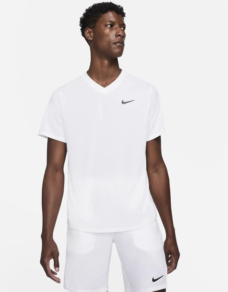 nike top da tennis victory bianco per uomo cv2982-100 s