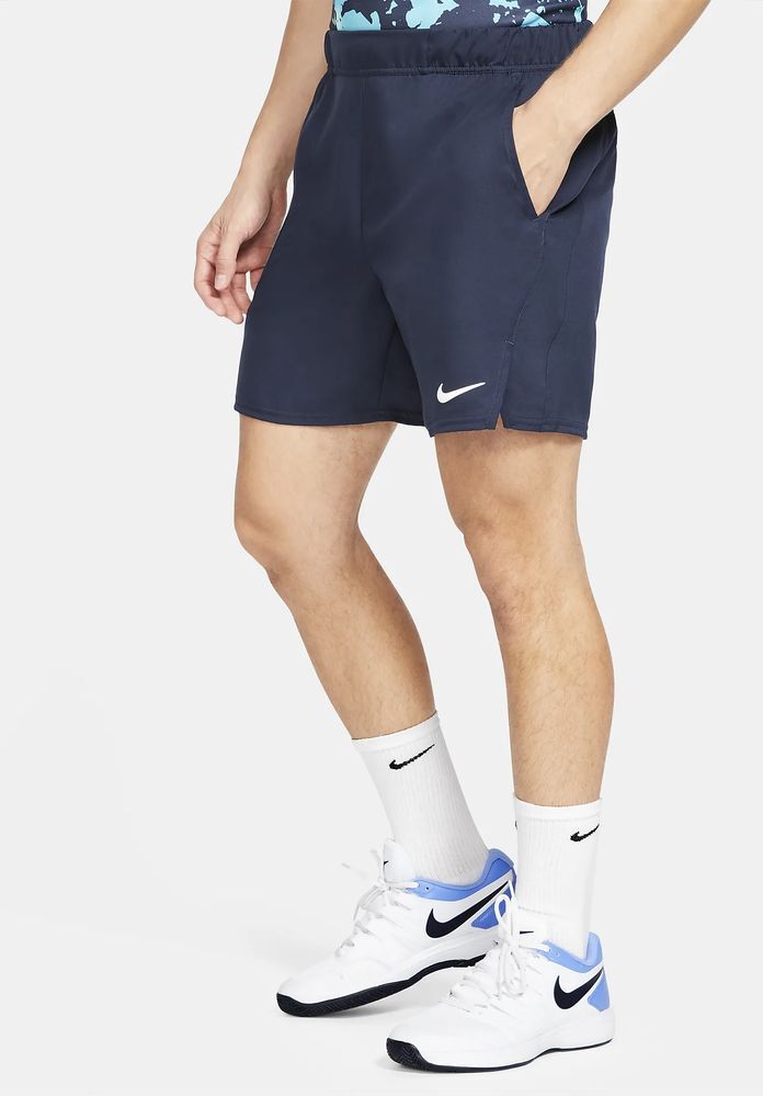 nike pantaloncini da tennis court blu navy per uomo cv3048-451 xl