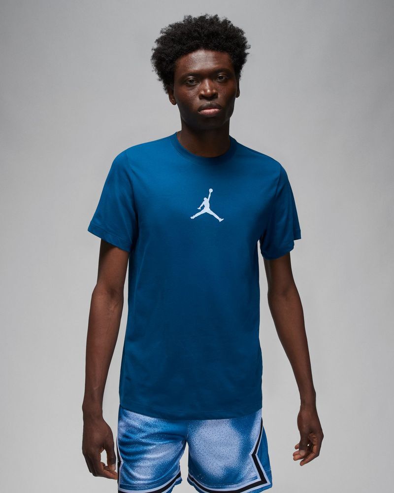 nike tee-shirt jordan blu uomo cw5190-427 l