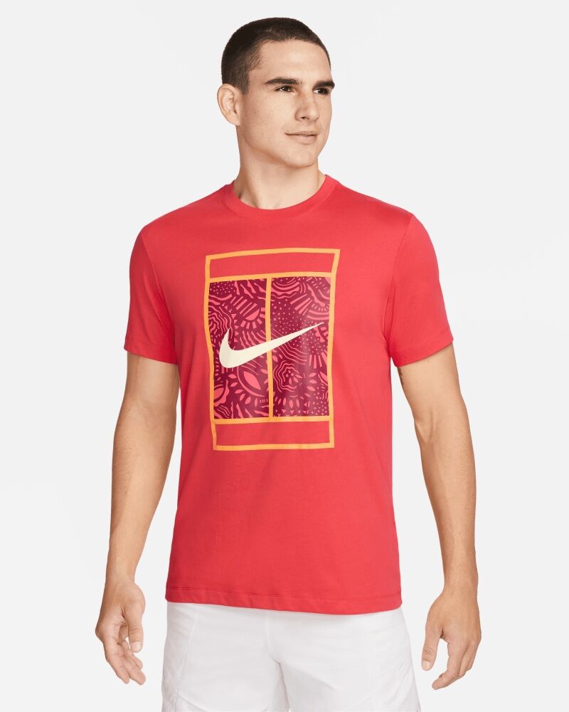 nike maglietta da tennis court rosso uomo fj1502-631 m