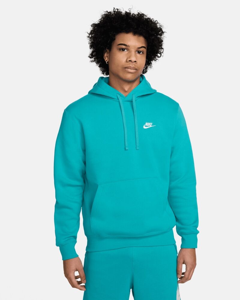 Nike Felpa con cappuccio Sportswear Club Fleece Moss Verde Uomo BV2654-345 S