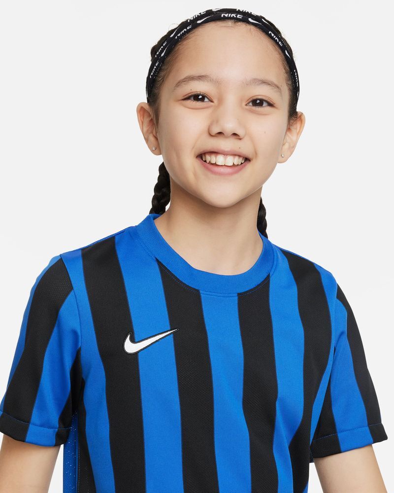 Nike Maglia Striped Division IV Blu Reale e Nero per Bambino CW3819-463 XL