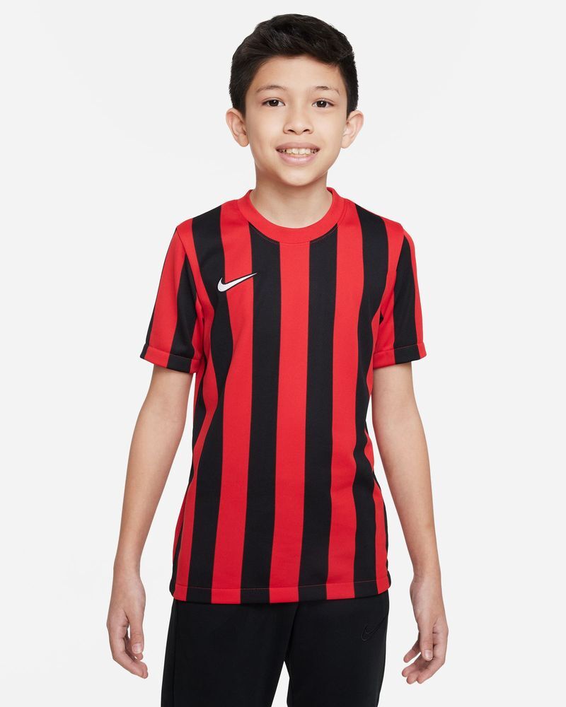 Nike Maglia Striped Division IV Rosso e Nero per Bambino CW3819-658 S