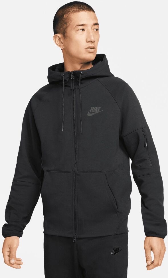 Nike Felpa con zip e cappuccio Sportswear Essential Nero Uomo DD5284-010 XS