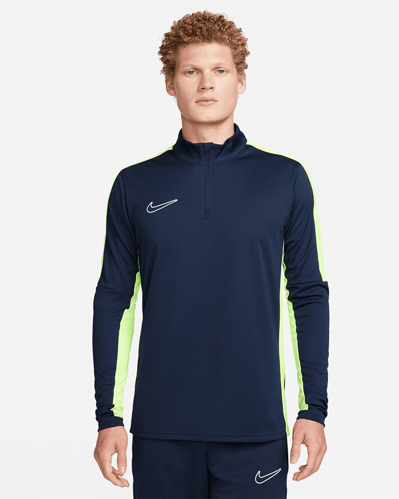 Nike Maglia da calcio per allenamento (1/4) Academy 23 Blu Navy e Giallo Fluorescente per Uomo DR1352-452 S