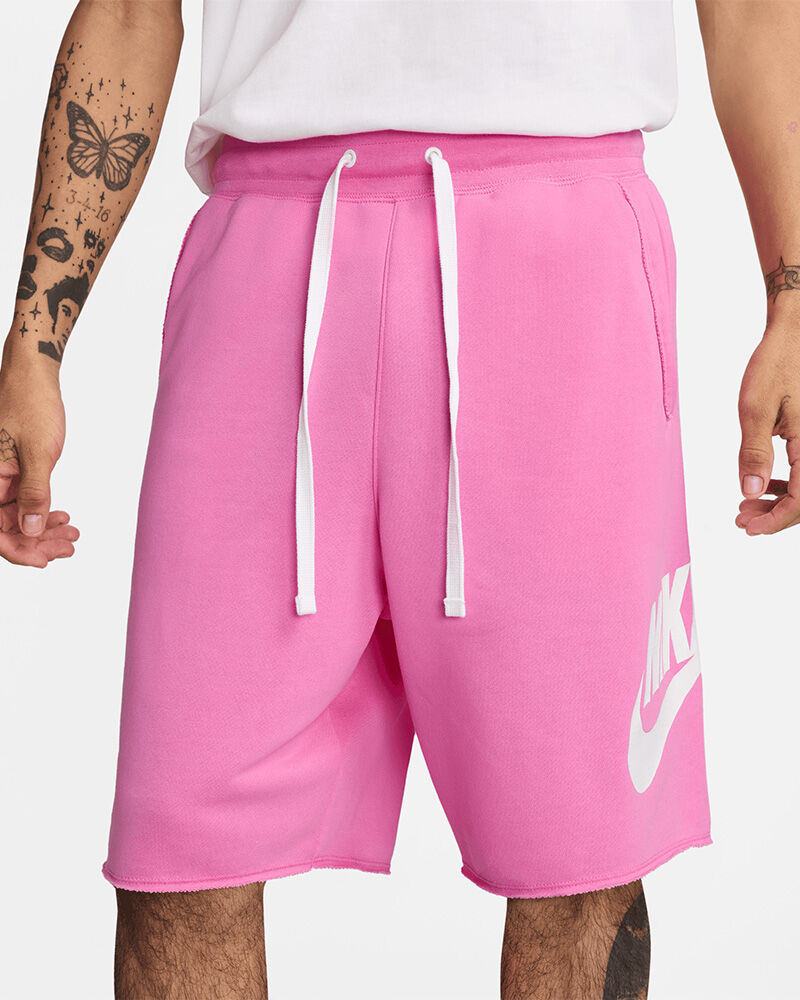 Nike Pantaloncini Sportswear Club Fleece Rosa e Bianco Uomo DX0502-675 S