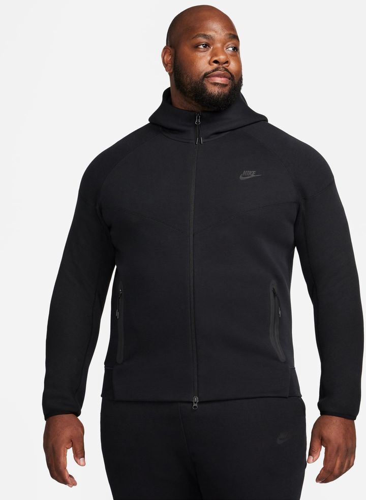 Nike Felpa con zip e cappuccio Sportswear Tech Fleece Nero Uomo FB7921-010 XS