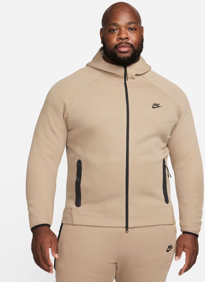 Nike Felpa con zip e cappuccio Sportswear Tech Fleece Beige Uomo FB7921-247 XS