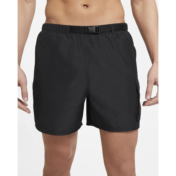 nike short de bain repliable à ceinture 13 cm pour homme taille : l couleur : black l