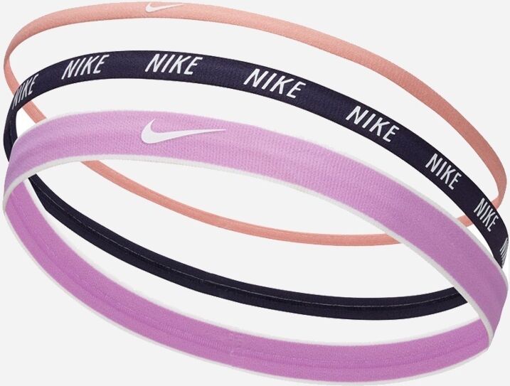 Nike Set di 3 fasce per capelli Mixed Width Rosa/Viola/Nero Unisex AC4453-645 ONE