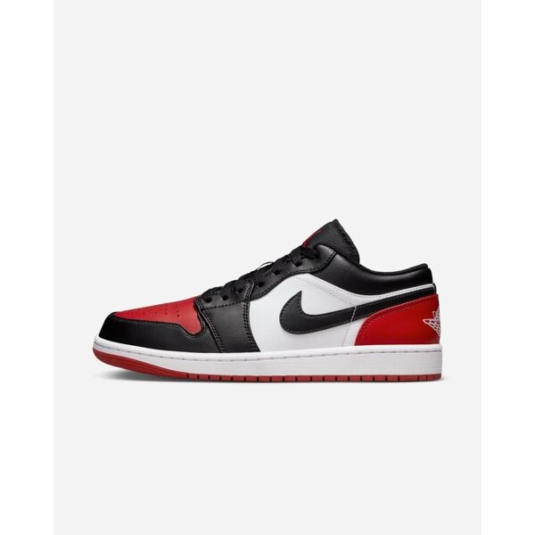 nike scarpe air jordan 1 low bianco/nero/rosso uomo 553558-161 9.5