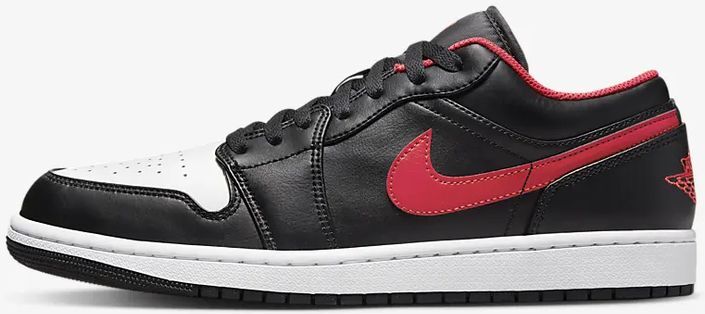 Nike Scarpe Air Jordan 1 Low Nero e Rosso Uomo 553558-063 11.5