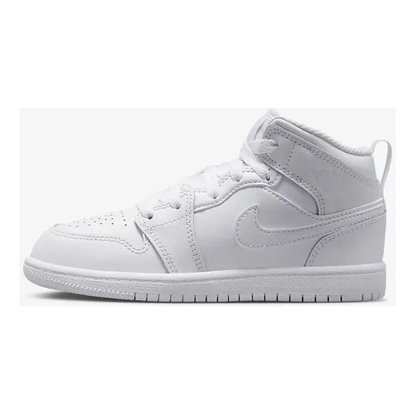 nike scarpe jordan 1 mid bianco bambino 640734-136 11.5c