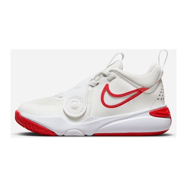 nike scarpe team hustle d 11 bianco e rosso bambino dv8994-102 2y