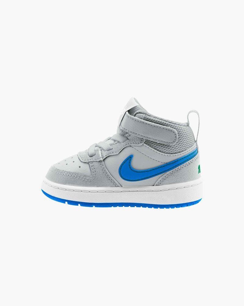 nike scarpe court borough 2 grigio e blu bambino cd7784-012 3c