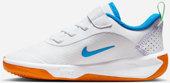 Nike Chaussures Omni Multi-Court pour Enfant Couleur : White/Photo Blue-Vapor Green Taille : 32 EU   1Y US 1Y