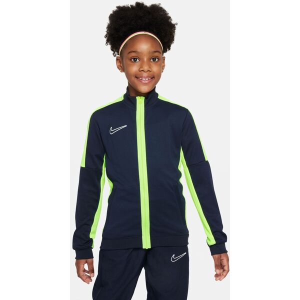 nike giacca sportiva academy 23 blu navy e giallo fluorescente per bambino dr1695-452 xl