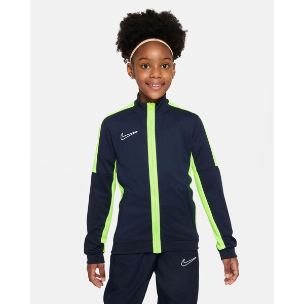 nike giacca sportiva academy 23 blu navy e giallo fluorescente per bambino dr1695-452 m