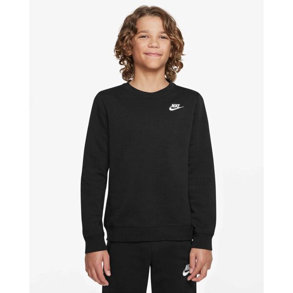 nike felpa sportswear nero per bambino dx5081-010 s