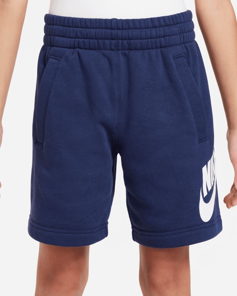 nike pantaloncini sportswear club fleece blu navy bambino fd2997-410 xs