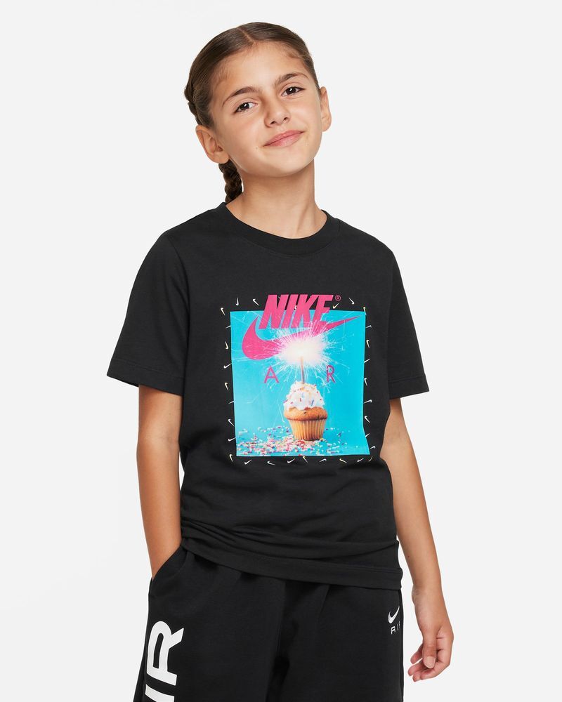 nike tee-shirt sportswear nero bambino fd3192-010 s