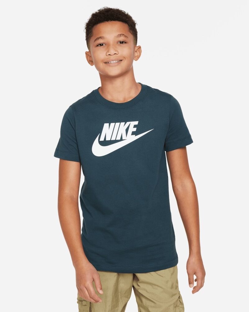 Nike T-Shirt Coton Sportswear Pour Enfant Couleur : Deep Jungle Taille : XL XL