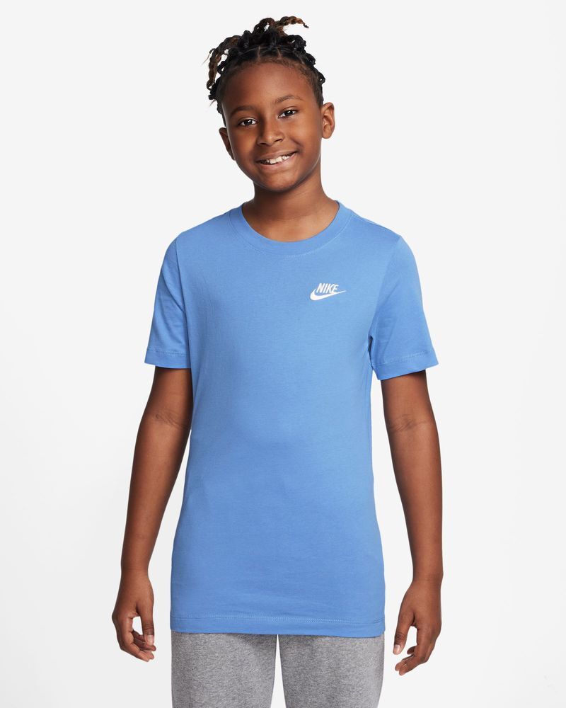 Nike Maglietta Sportswear Blu e Bianco Bambino AR5254-450 M