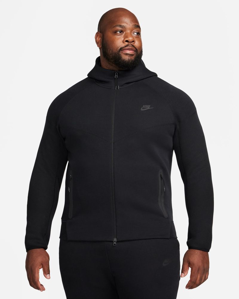 Nike Felpa con zip e cappuccio Sportswear Tech Fleece Nero Uomo FB7921-010 XS