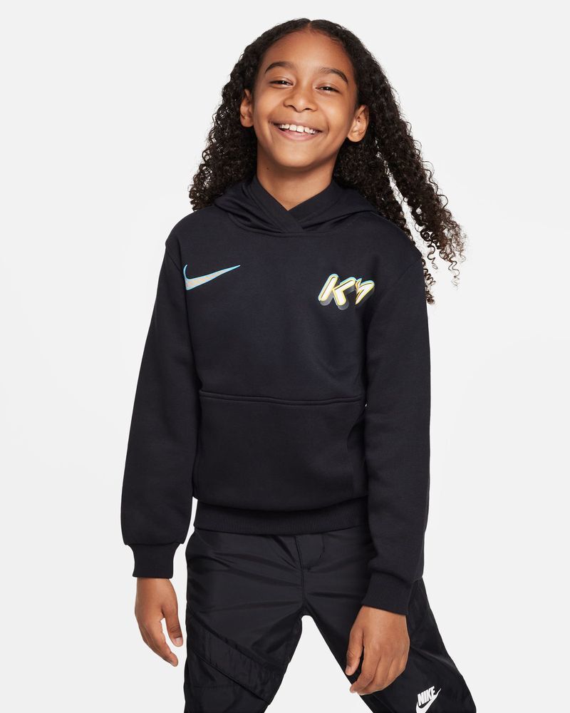 Nike Felpa con cappuccio KM Nero Bambino FD3144-010 XL