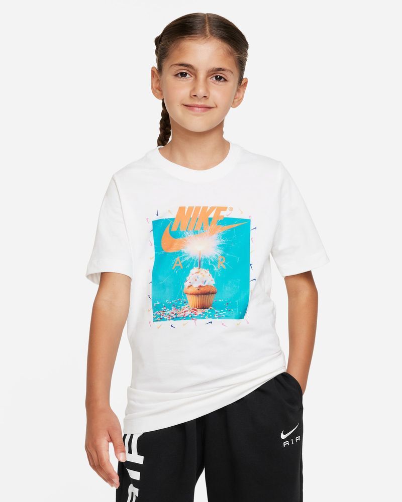 Nike Tee-shirt Sportswear Bianco Bambino FD3192-100 XL