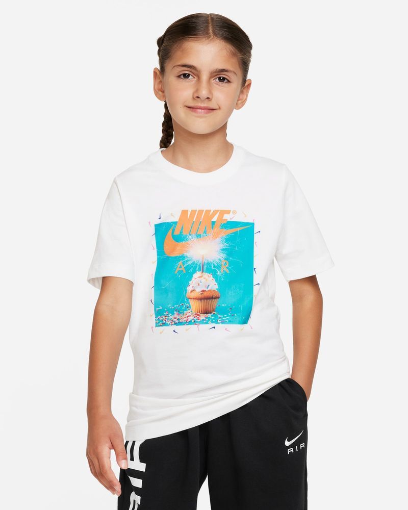 Nike Tee-shirt Sportswear Bianco Bambino FD3192-100 M