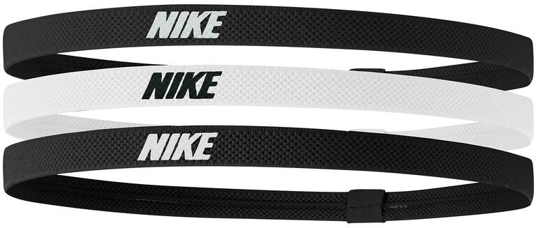 nike set di 3 fasce per capelli elastic bianco e nero unisex dr5205-036 one