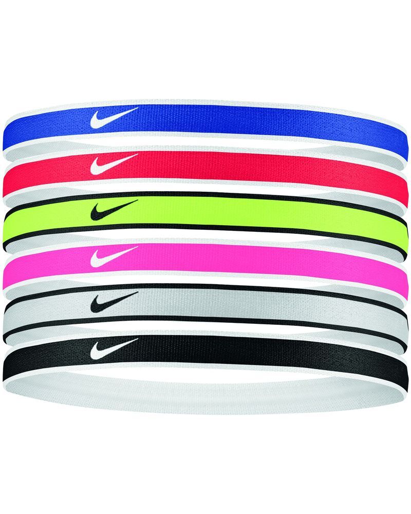 Nike Set di 6 fasce per capelli Swoosh Multicolore Unisex DA7156-655 ONE