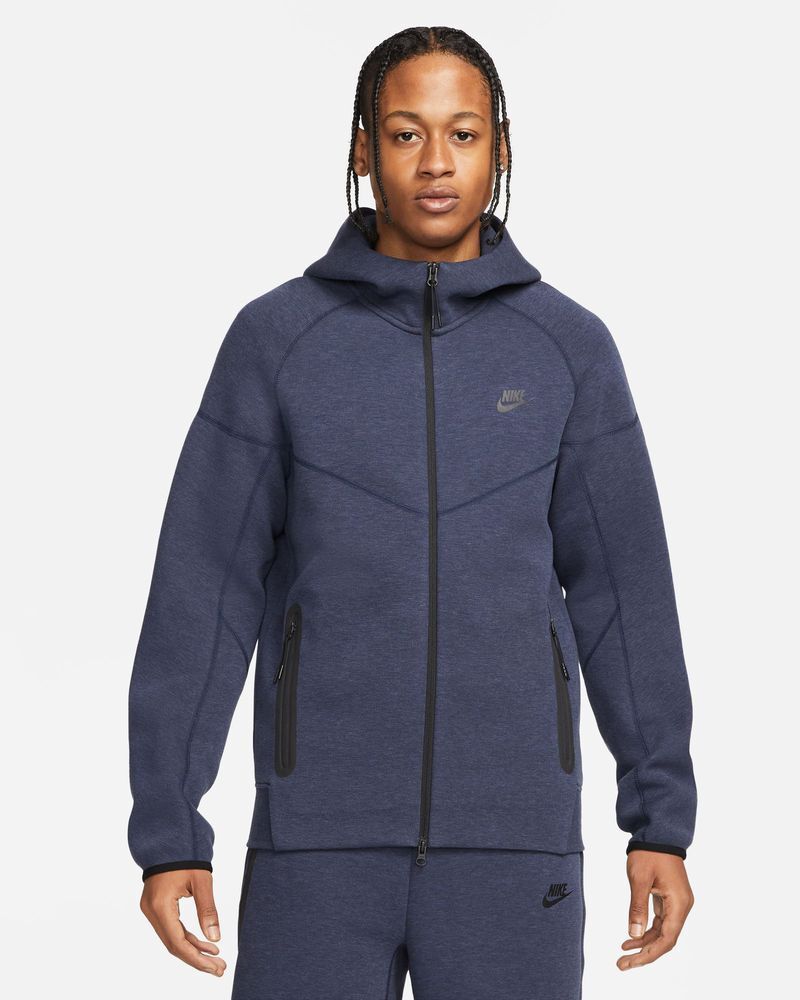 Nike Felpa con zip e cappuccio Sportswear Tech Fleece Blu Navy Uomo FB7921-473 XL