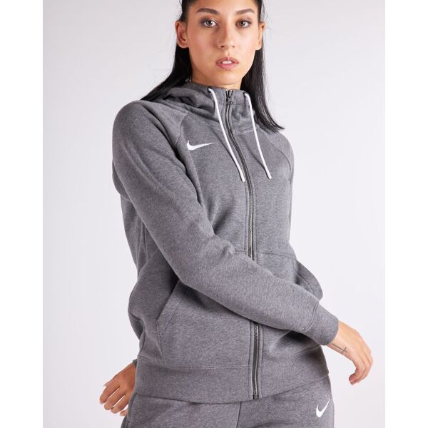 nike felpa con zip e cappuccio team club 20 grigio scuro per donne cw6955-071 xl