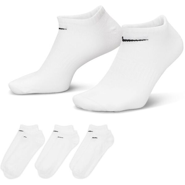 nike set di 3 paia di calzini everyday bianco unisex sx7678-100 xl