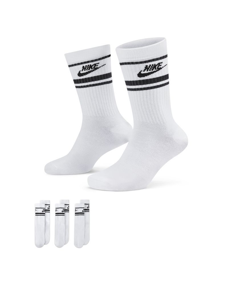 Nike Set di 3 paia di calzini Sportswear Bianco e Nero Unisex DX5089-103 M