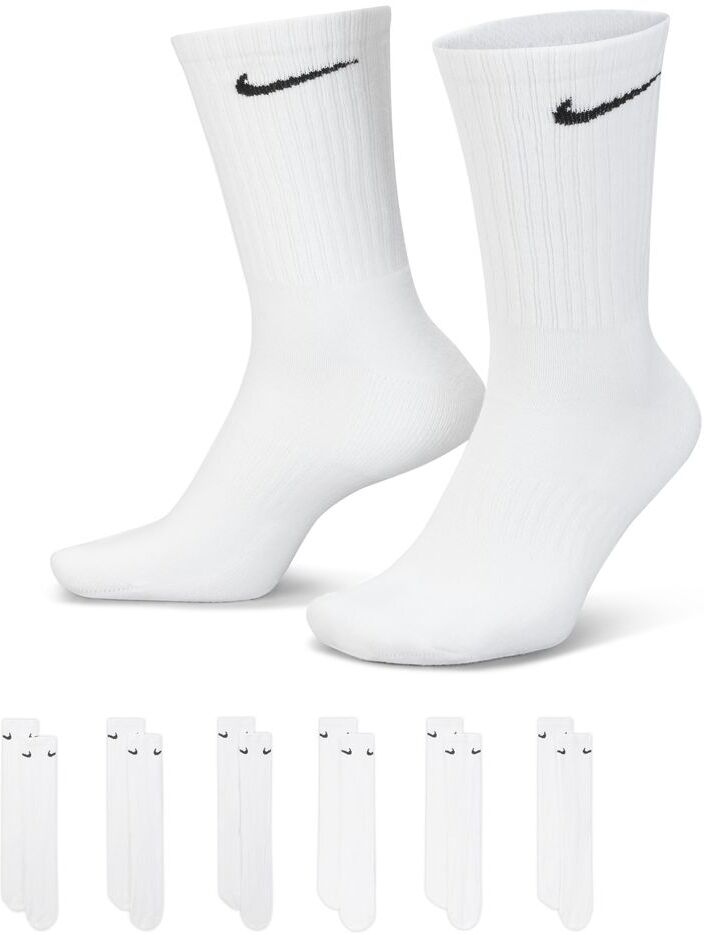 Nike Set di 6 paia di calzini Everyday Bianco Unisex SX7666-100 M