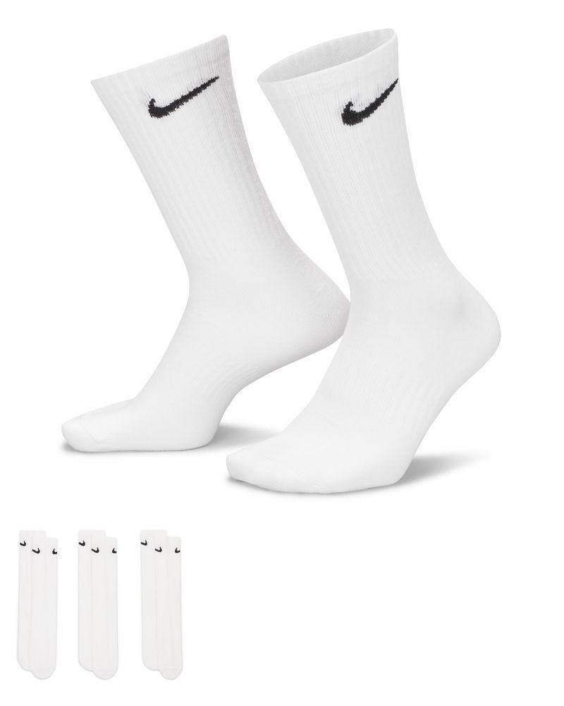 Nike Set di 3 paia di calzini Everyday Bianco Unisex SX7676-100 XL