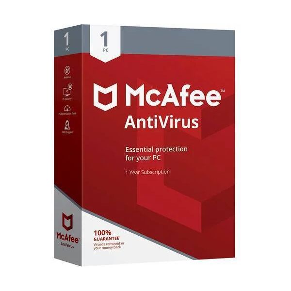 mcafee antivirus (1 dispositivo / 1 anno)