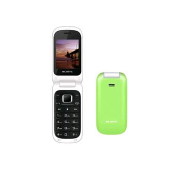 cellulare majestic tlf lucky 48 flip umts 2.4 telefono umts display a colori fotocamera tasto sos radio italia green