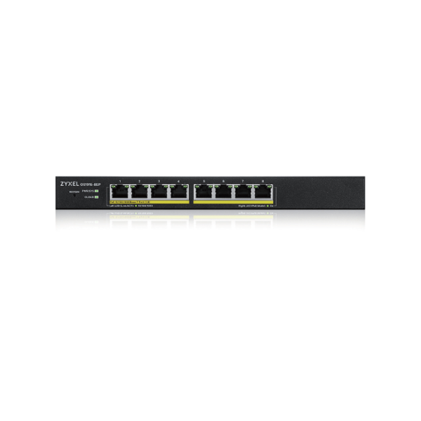 switch zyxel nebulaflex switch web managed 8p gigabit poe (max 60w) - sup ipv6, vlan - design senza ventole, gs1915-8ep-eu0...