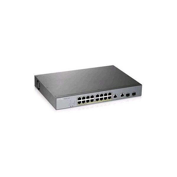 zyxel gs1350-18hp-eu0101f switch di rete gestito l2 gigabit ethernet (10/100/1000) grigio supporto power over ethernet (poe)