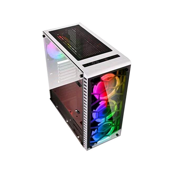 kolink observatory argb middle tower vetro temperato no power minitx/matx/atx/e-atx bianco