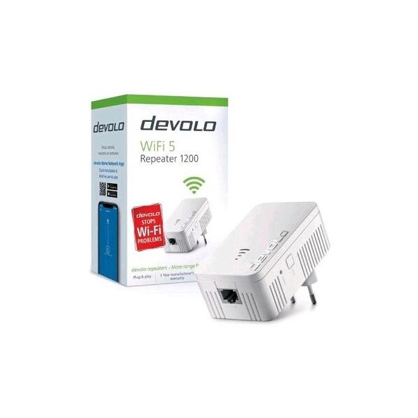 devolo wifi 5 repeater 1200 ripetitore di rete access point presa wifi ripetitore wifi 1x connessione lan fino a 1.200 mbit...