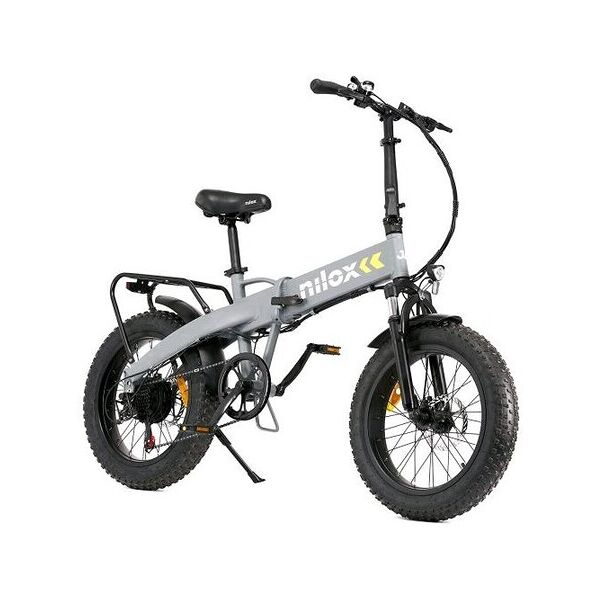 nilox j4 plus bicicletta elettrica a pedalata assistita pieghevole 250w ruote da 20 velocita' 25km grigio