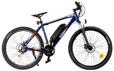 nilox x6 plus bicicletta elettrica a pedalata assistita 250w ruote 27.5 velocita' 25 km/h autonomia 90 km blu