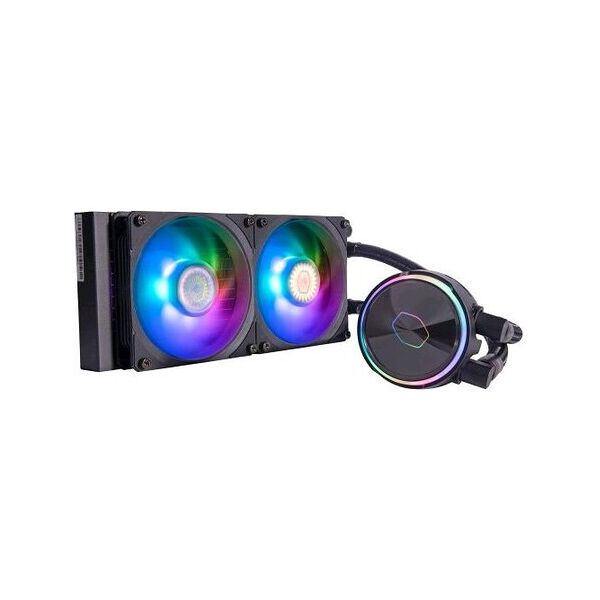 cooler master masterliquid pl240 flux sistema di raffreddamento a liquido aio per cpu 2 ventole 120mm radiatore 240 mm cont...